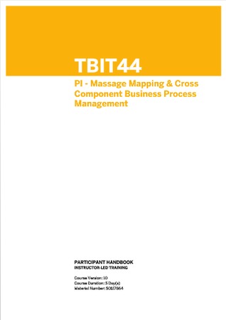 [c71a1] ~Read@ TBIT44 - PI - Message Mapping & Cross Component Business Process Management - SAP AG *ePub@