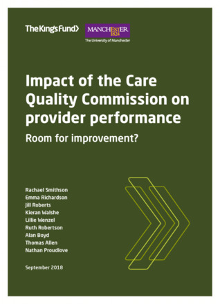 [1ea50] !Read@ Impact of the Care Quality Commission on provider performance Room for improvement? - Rachael Smithson *e.P.u.b~