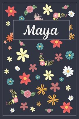 [1b3a5] ~Full* #Download@ Maya: Lined Writing Notebook with Personalized Name 120 Pages 6x9 Flowers -  ^e.P.u.b@